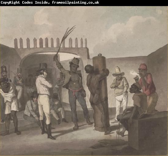 Augustus Earle Punishing negros at Cathabouco